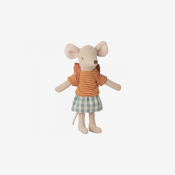Tricycle Mouse, Big Sister w/ Bag - Old Rose