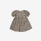 Marley Linen-Viscose Party Dress - Charcoal Check