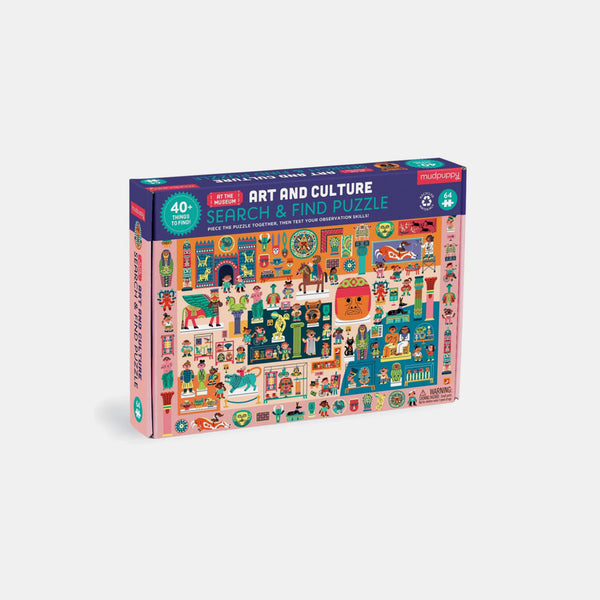 64-Piece Search & Find Jigsaw Puzzle - Art and Culture At the Museum