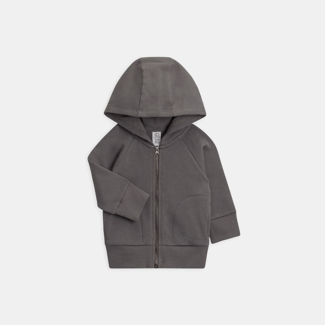 Max Organic French Terry Zip-Up Hoodie - Pewter