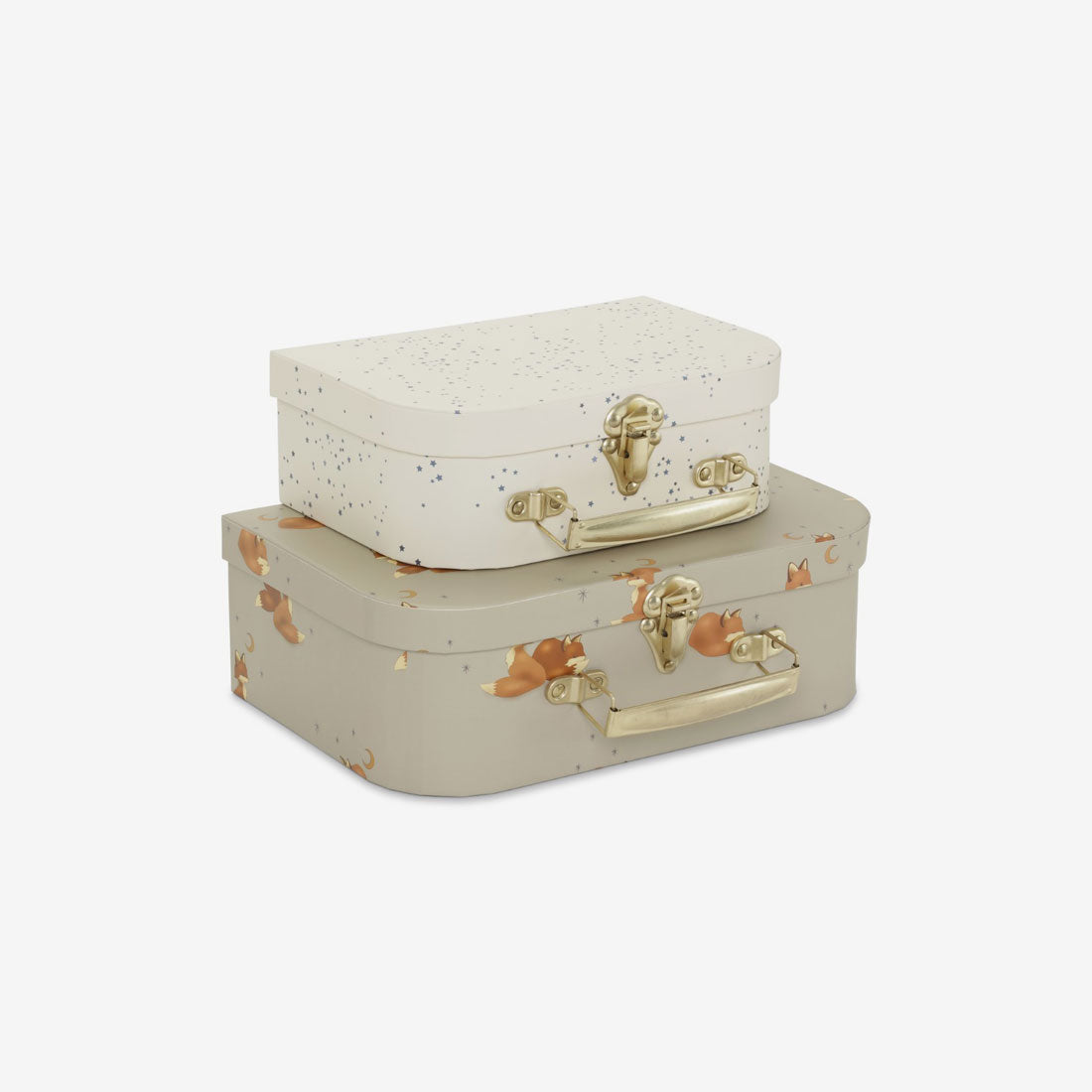 2-Pack Nesting Suitcase Set - Foxie + Etoile Bleu