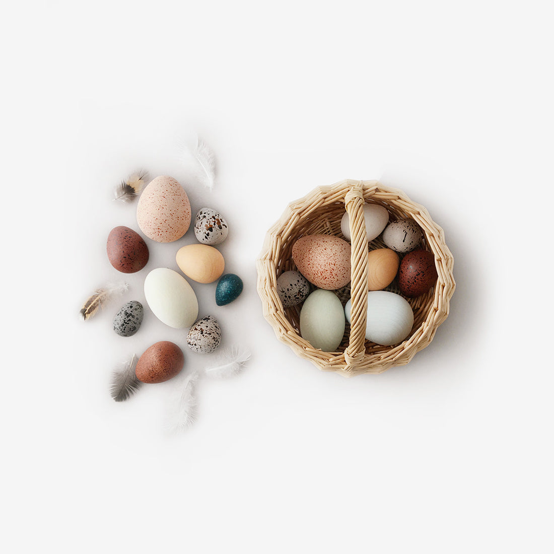 A Dozen Bird Eggs Basket