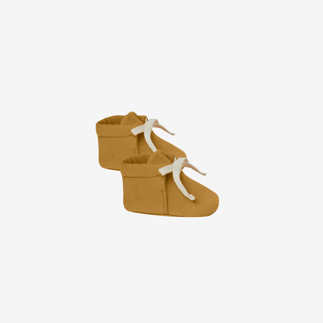 Organic Brushed Jersey Baby Boots - Ocre