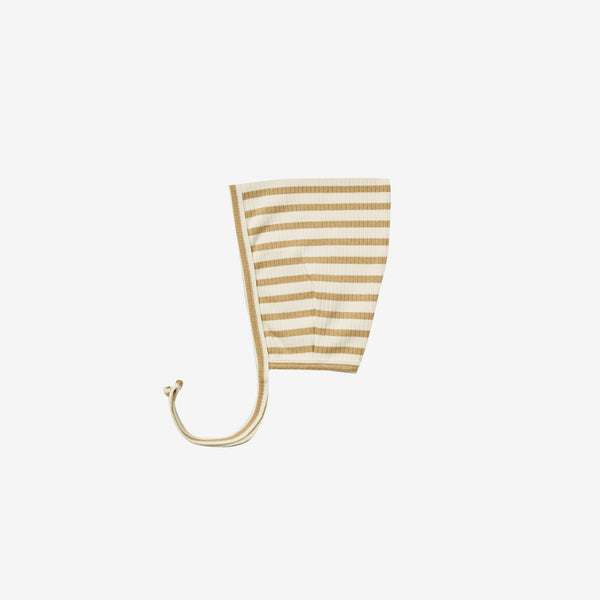 Organic Rib Pixie Bonnet - Honey Stripe