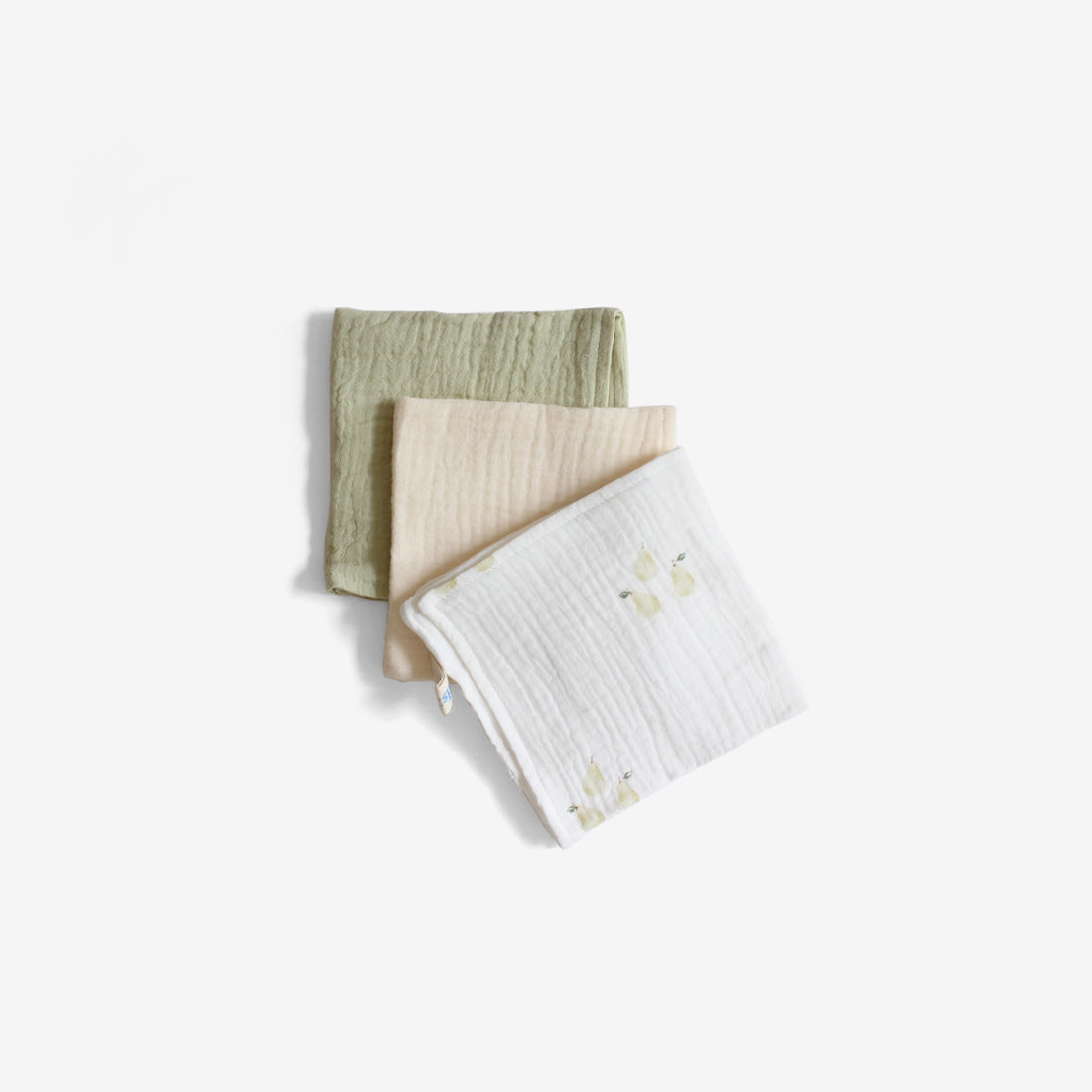 Soft Organic Baby Washcloth 3-Pack - Garden