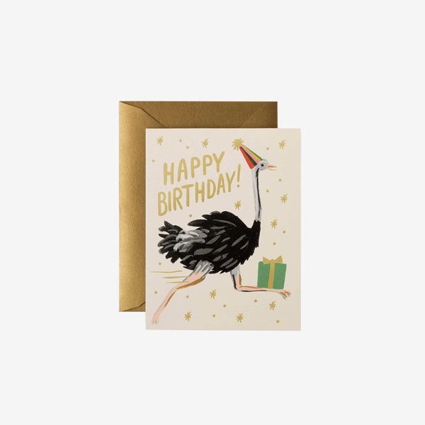 Birthday Card - Ostrich