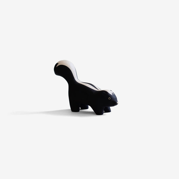 Polepole Miniature Wooden Animals - Skunk